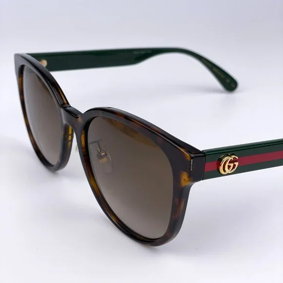 BRAND NEW Gucci GG0854SK 003 Cat Eye Havana Gradient Women Sunglasses - Picture 5 of 11
